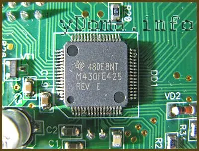 Электросчетчик Меркурий, внешняя сторона микропроцессора