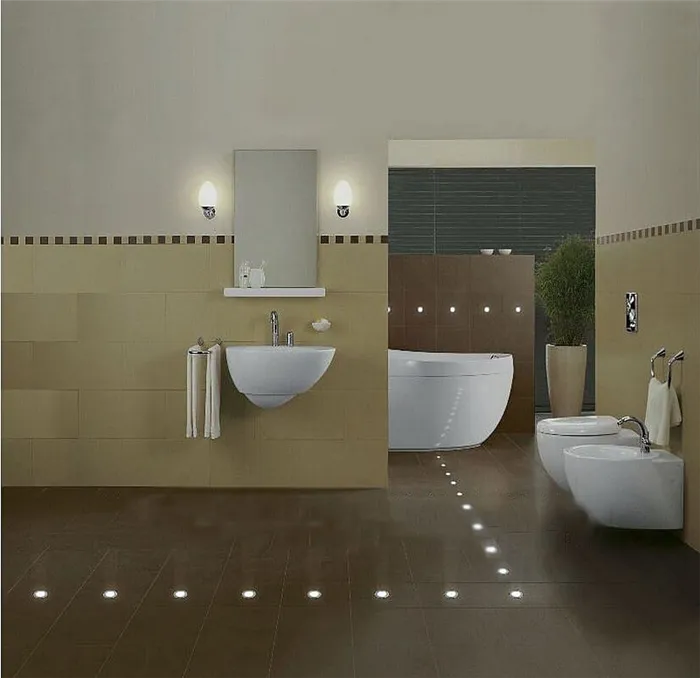 Напольные светильники для ванной комнаты