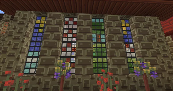 Цветное стекло Minecraft
