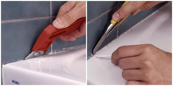 Как удалить силиконовый герметик с акриловых ванн