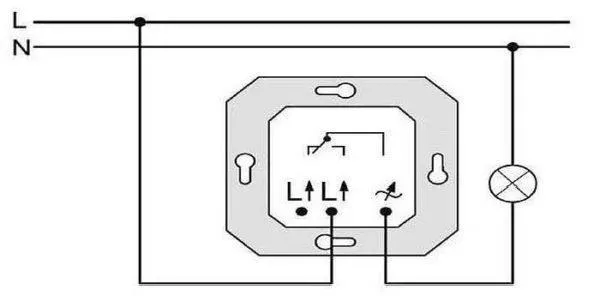 Схема подключения лампы к диммеру