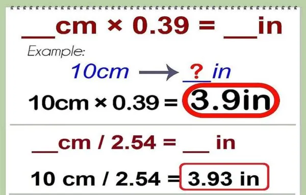 Как перевести сантиметры в дюймы: два способа