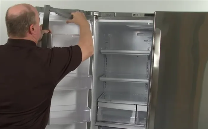 Разборка уплотнителей дверцы холодильника LG