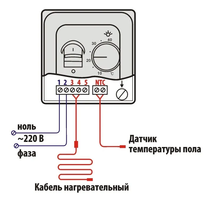 Как подключить термостат к напольному отоплению?