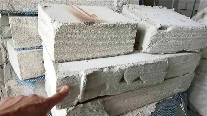Демонтаж стены из ячеистых блоков