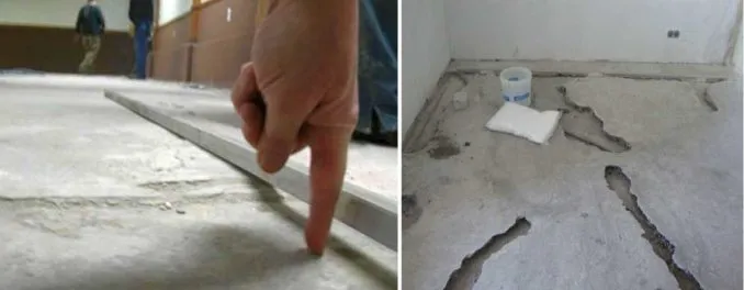 Чтобы определить, как заделать неровности на бетонном полу, необходимо знать толщину выравнивающего матраса