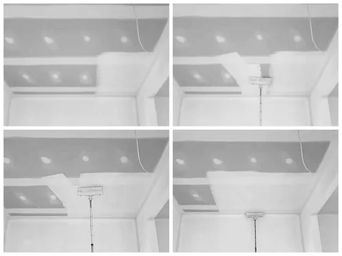 Как покрасить потолок без полос