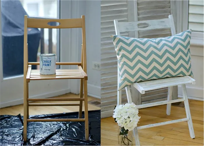 Складные стулья до и после покраски