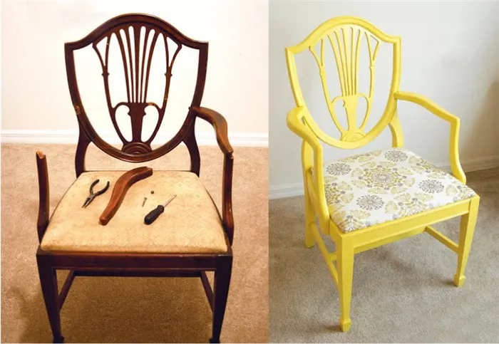 Старые стулья до и после восстановления