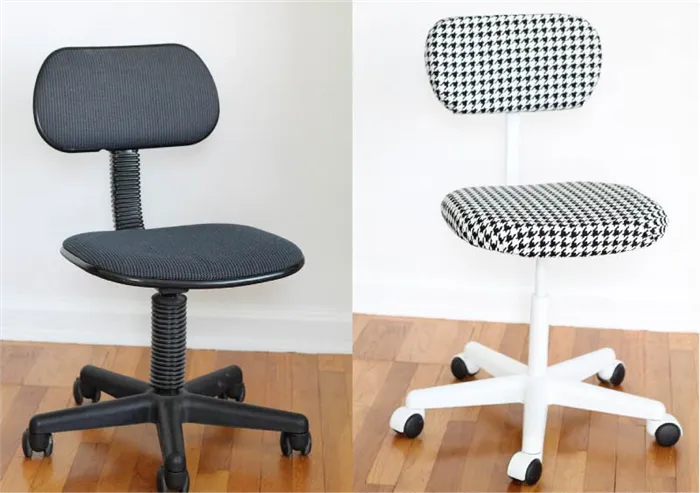 Офисные кресла до и после восстановления