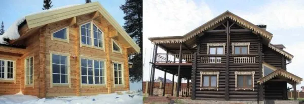 Отделка деревянных окон подходит для домов любого стиля